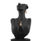 3 részes arany-piros Boteh ékszerszett