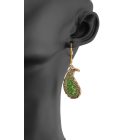 3 részes zöld-arany Boteh ékszerszett