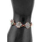 4 részes türkiz berakásos virág ékszerszett