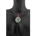 4 részes türkiz berakásos virág ékszerszett