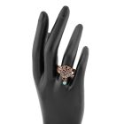 4 részes türkiz berakásos virág ékszerszett