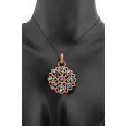 4 részes türkiz berakásos virág ékszerszett