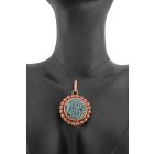 3 részes türkiz berakásos elegáns ékszerszett - kerek