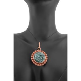 3 részes türkiz berakásos elegáns ékszerszett - kerek