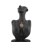 3 részes türkiz berakásos elegáns ékszerszett - kerek