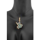 4 részes türkiz berakásos madaras ékszerszett