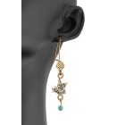 4 részes türkiz berakásos madaras ékszerszett