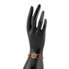 3 részes türkiz berakásos virágos ékszerszett