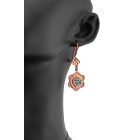 3 részes türkiz berakásos virágos ékszerszett