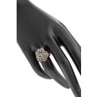 3 részes türkiz berakákos leveles ékszerszett