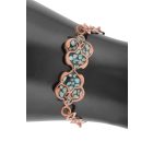 3 részes türkiz berakákos leveles ékszerszett