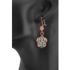 3 részes türkiz berakákos leveles ékszerszett