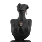 3 részes türkiz berakákos leveles ékszerszett