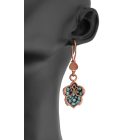 3 részes türkiz berakákos leveles ékszerszett