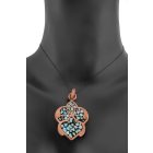 3 részes türkiz berakákos leveles ékszerszett