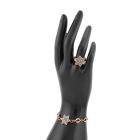 3 részes türkiz berakásos, csillagos ékszerszett