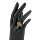 4 részes virág ékszerszett áttört mintával