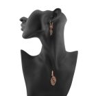 4 részes, levél mintás markazit ékszerszett