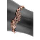 4 részes, levél mintás markazit ékszerszett