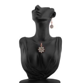 3 részes ékszerszett 8 szirmú virággal