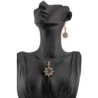 3 részes ékszerszett 8 szirmú virággal