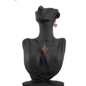 4 részes, szív mintájú markazit ékszerszett