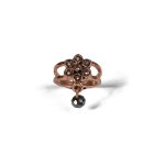 4 részes, virág mintájú markazit ékszerszett