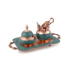 1 személyes perzsa türkiz teáskészlet