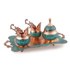 2 személyes perzsa türkiz teáskészlet